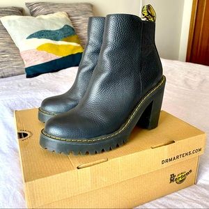 Magdalena high heel Docs in pebbled leather